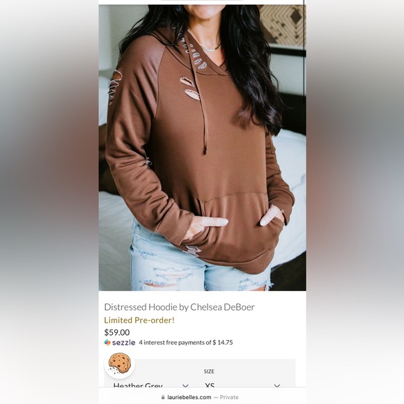 Chelsea Deboer distressed hoodie - Picture 7 of 8